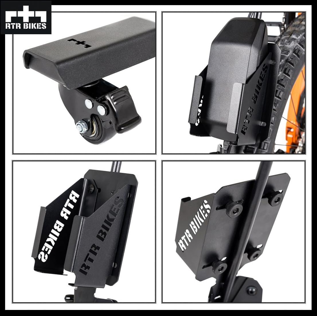 RTR BIKES BRUTUS UP PRO Professional Freestanding Bicycle Stand - Ideal for Your Garage, Home or Bicycle Shop