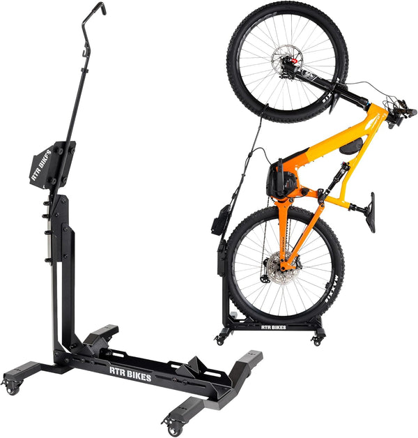 RTR BIKES BRUTUS UP PRO Professional Freestanding Bicycle Stand - Ideal for Your Garage, Home or Bicycle Shop